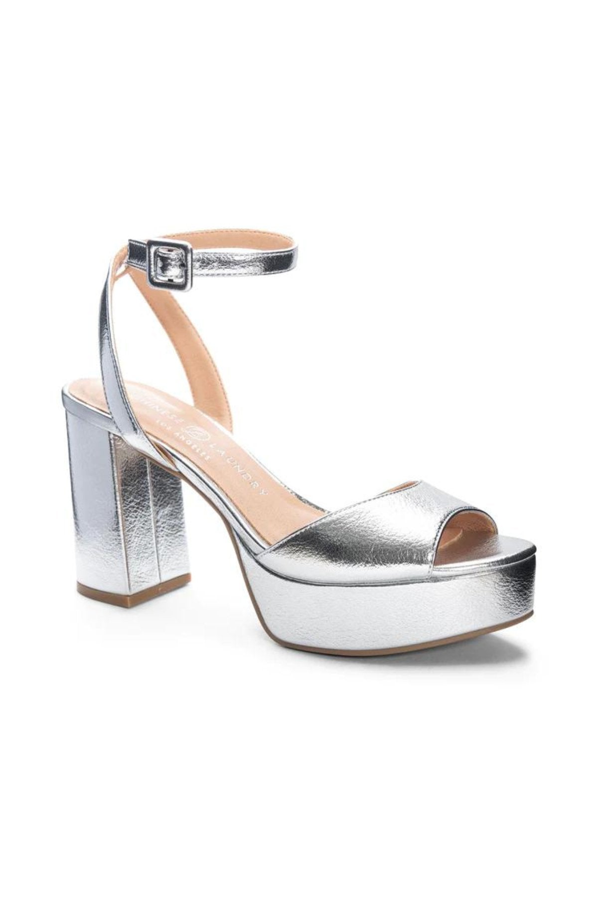 Silver platform sales sandals