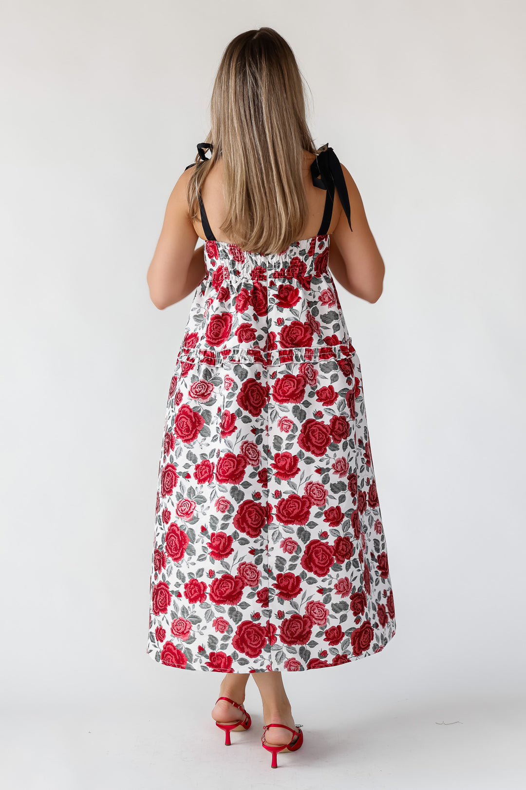 Berklyn Roses Jacquard Midi Dress - Final Sale