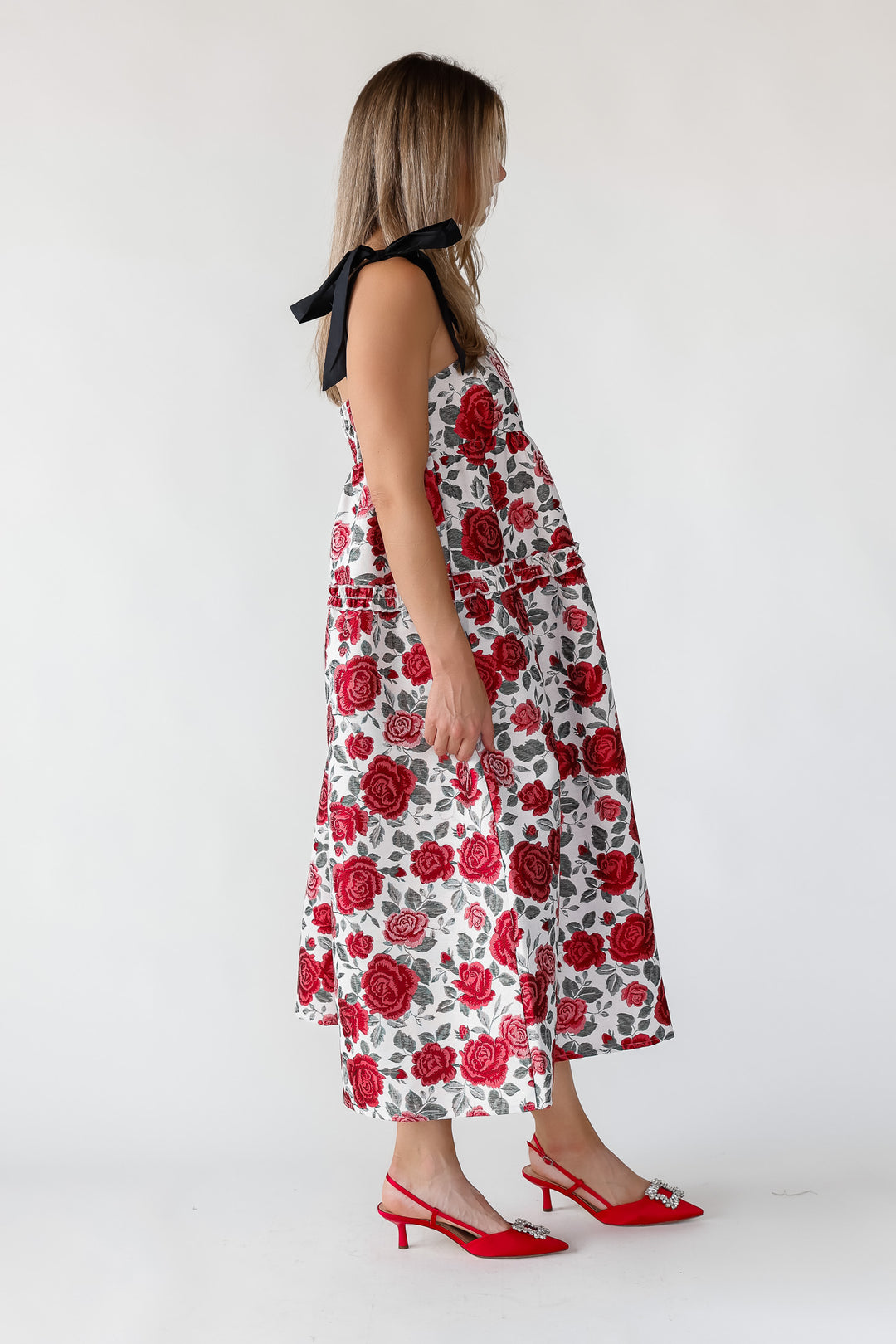 Berklyn Roses Jacquard Midi Dress