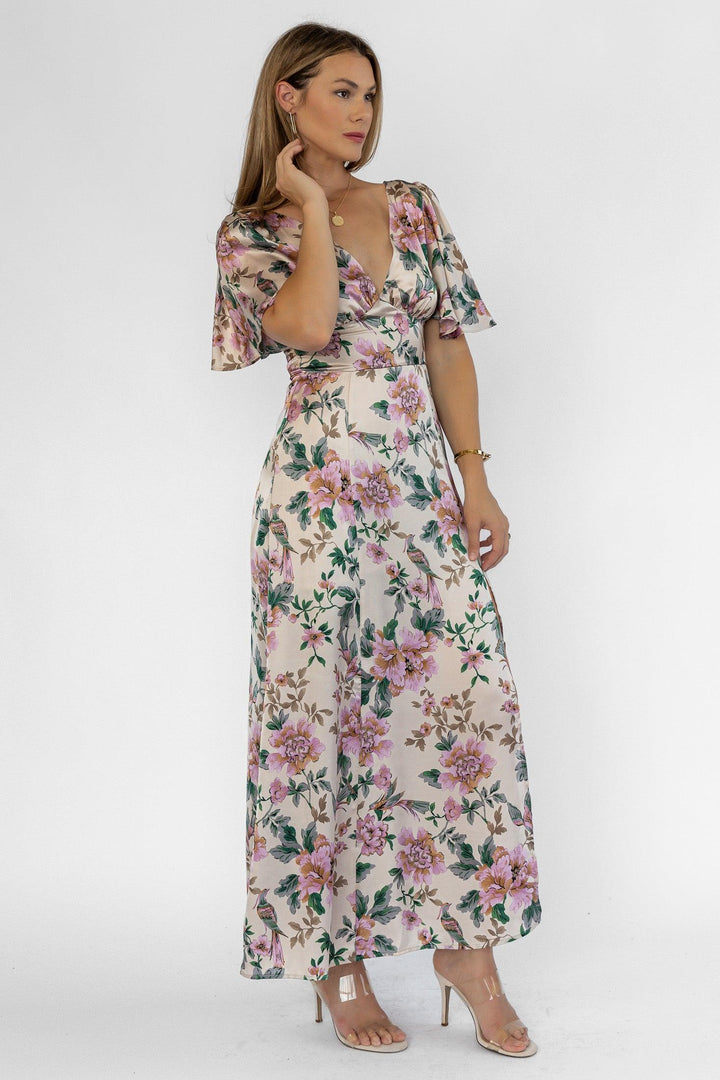 Birdie Pink Floral Maxi Dress