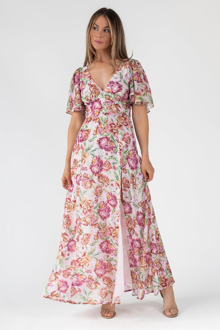 Birdie Veiled Floral Maxi Dress