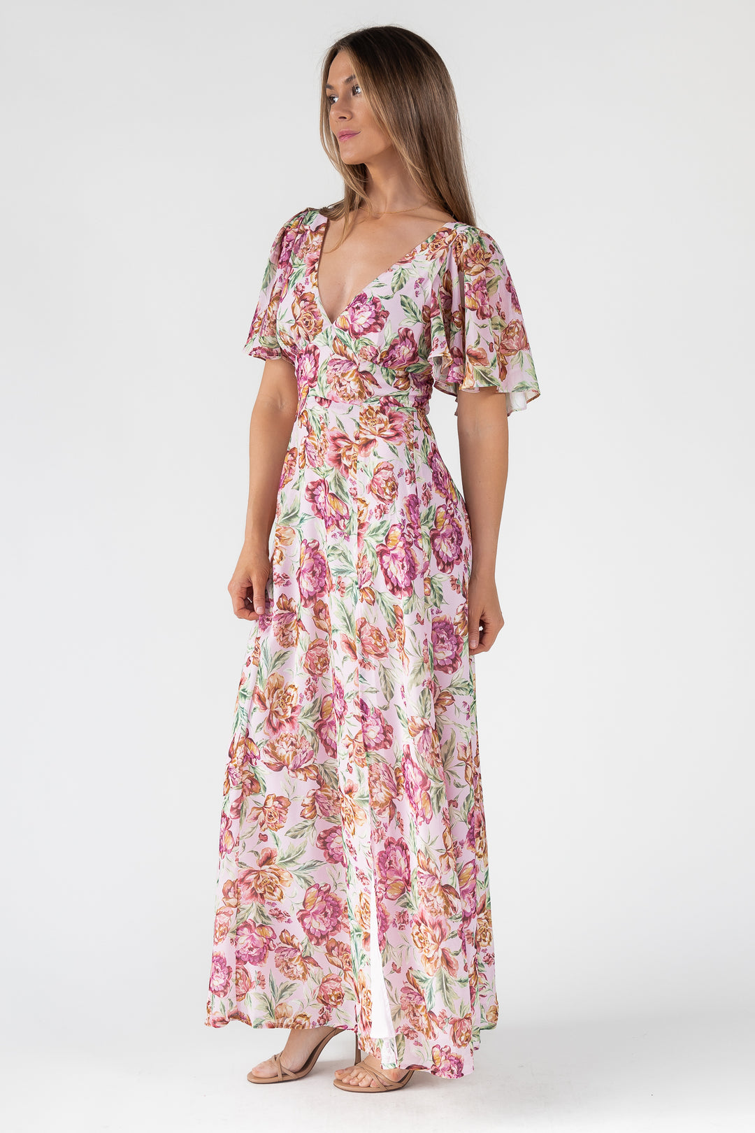 Birdie Veiled Floral Maxi Dress