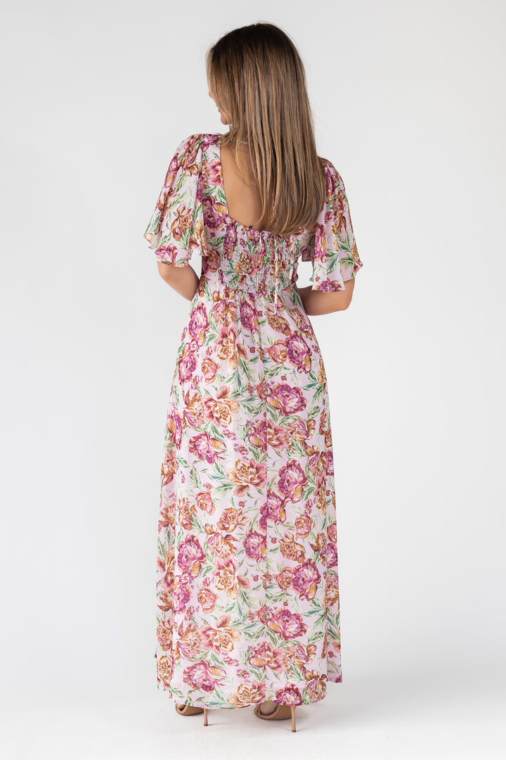 Birdie Veiled Floral Maxi Dress