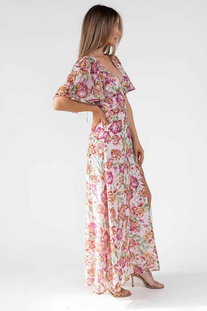 Birdie Veiled Floral Maxi Dress