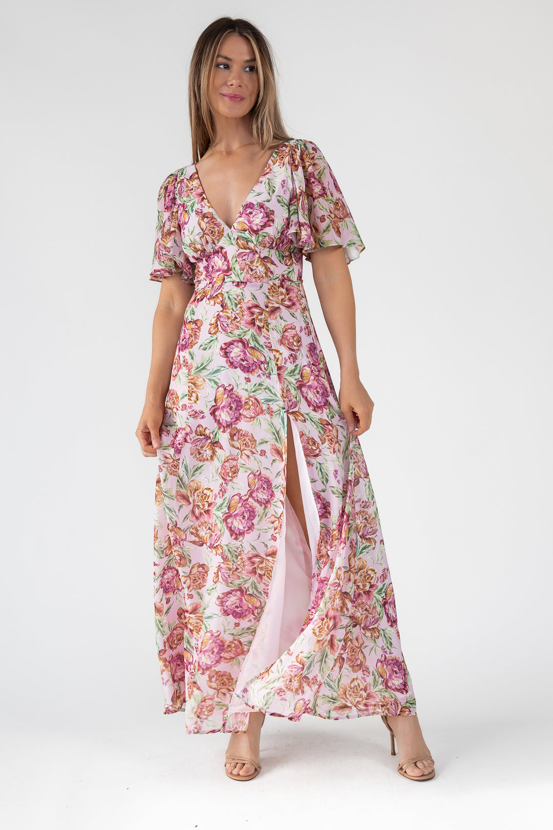 Birdie Veiled Floral Maxi Dress