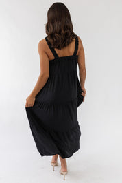 Brenna Black Halter Maxi Dress