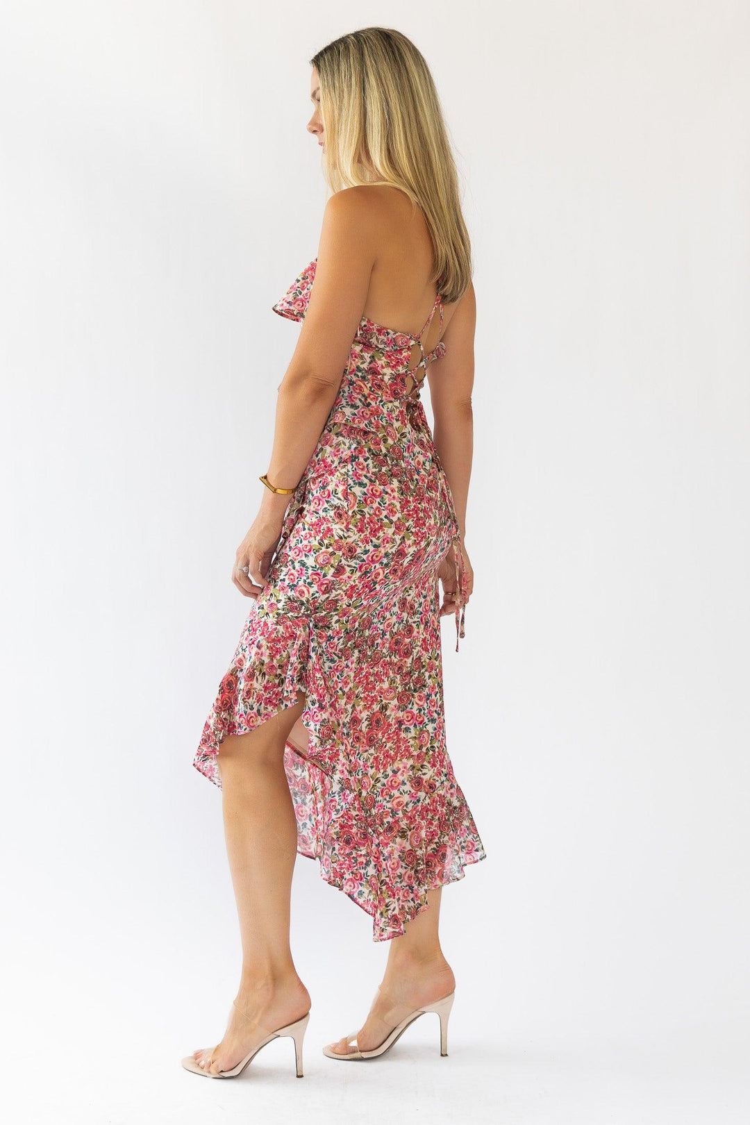 Camari Pink Floral Midi Dress