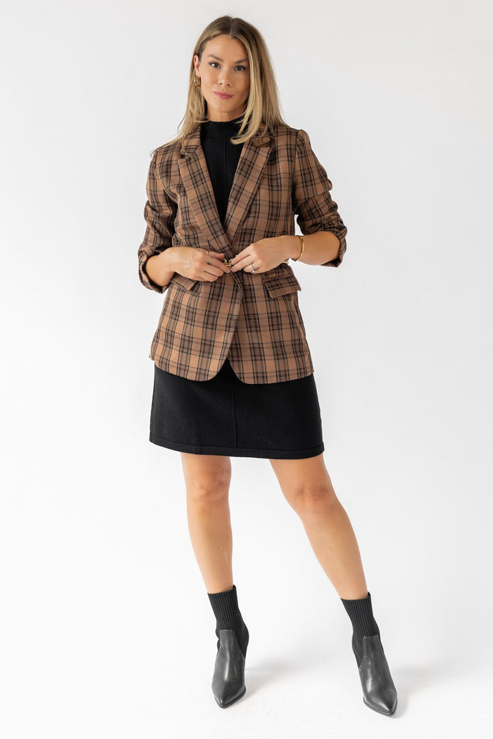 Checklist Chic Plaid Blazer - Final Sale