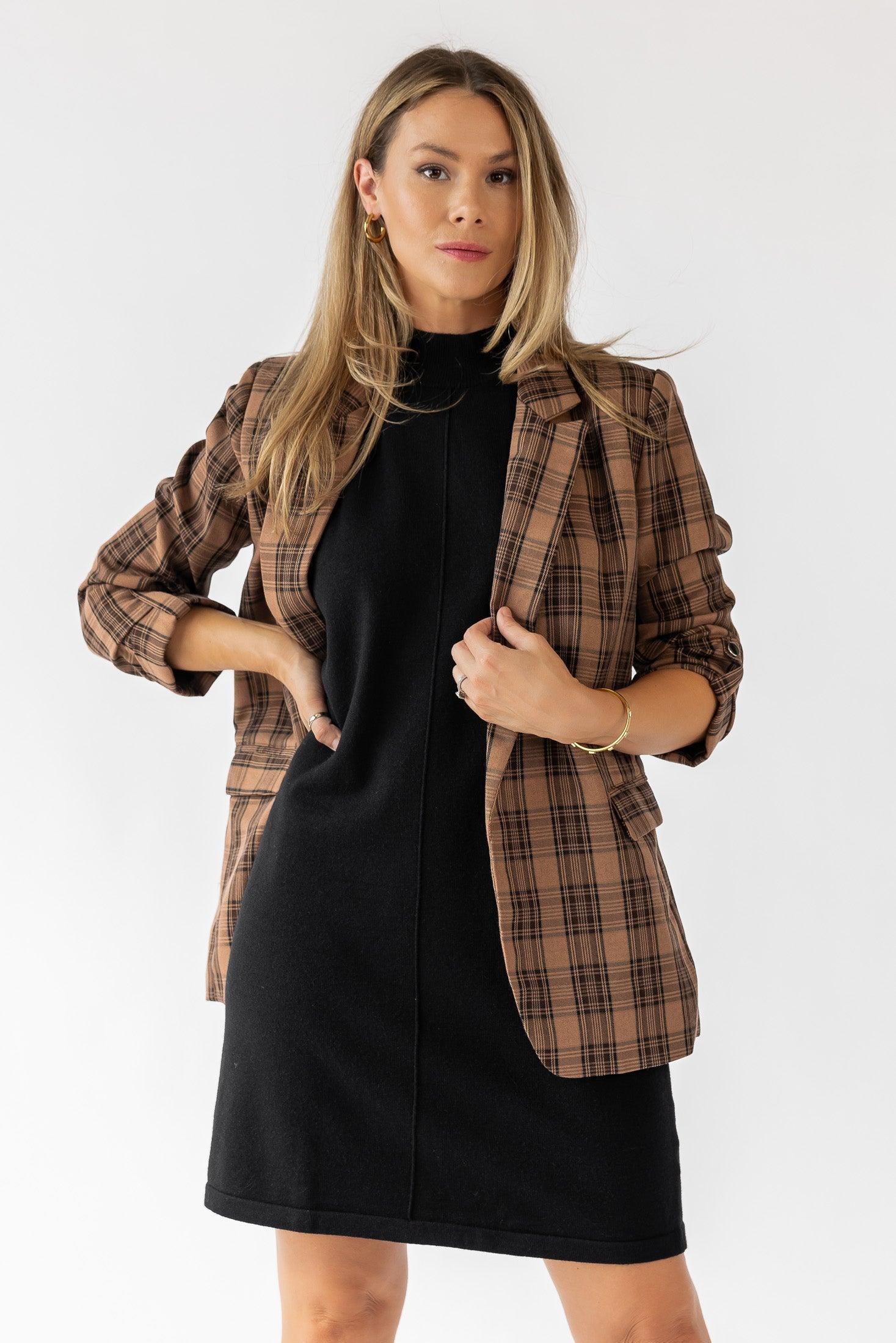 Checklist Chic Plaid Blazer