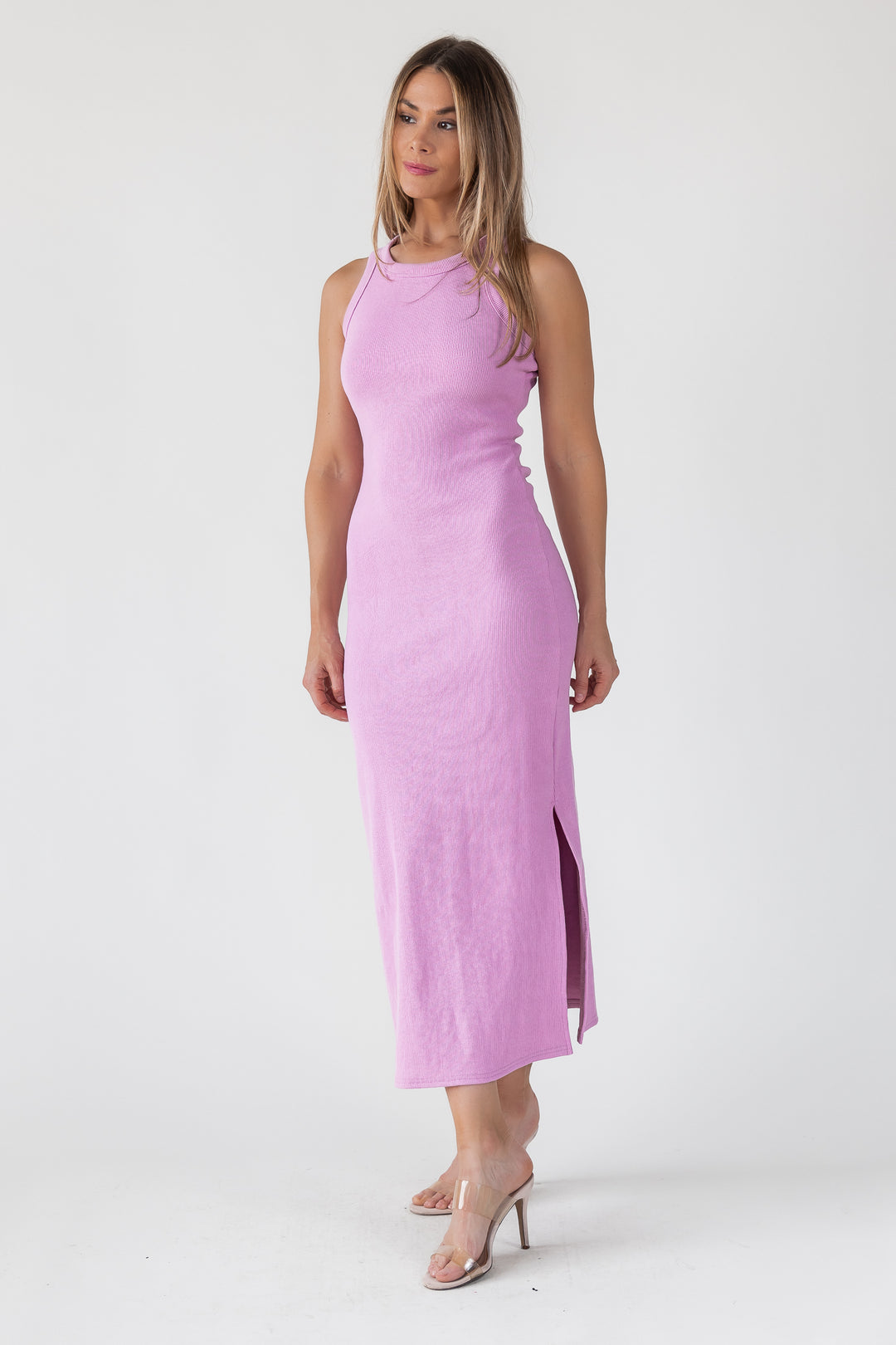 Coty Pink Ribbed Dress