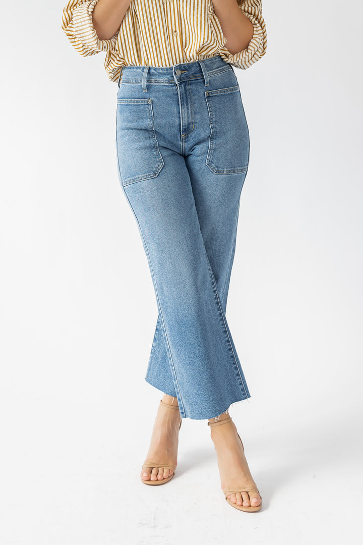 Dream Desire Medium Wash Utility Jeans - Final Sale