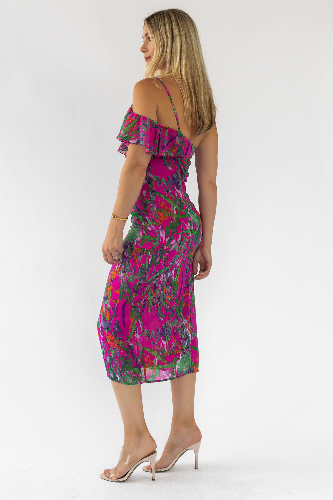 Eve Magenta One Shoulder Dress - Final Sale