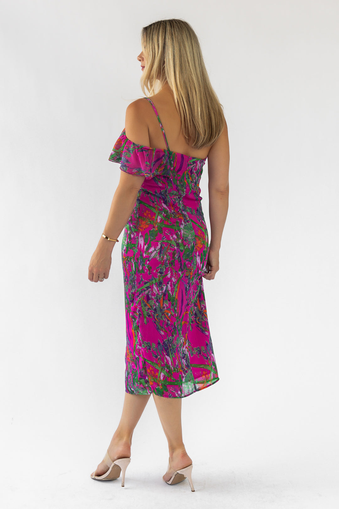 Eve Magenta One Shoulder Dress