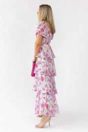 Garden Goddess Pink Floral Maxi Dress - Final Sale