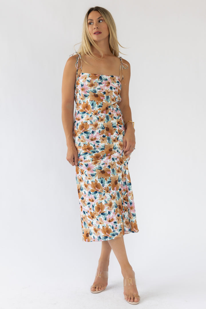 Gemma Floral Cami Cowl Back Dress