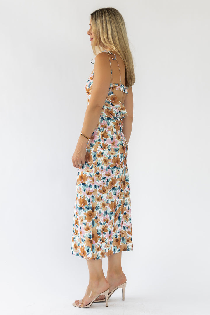 Gemma Floral Cami Cowl Back Dress