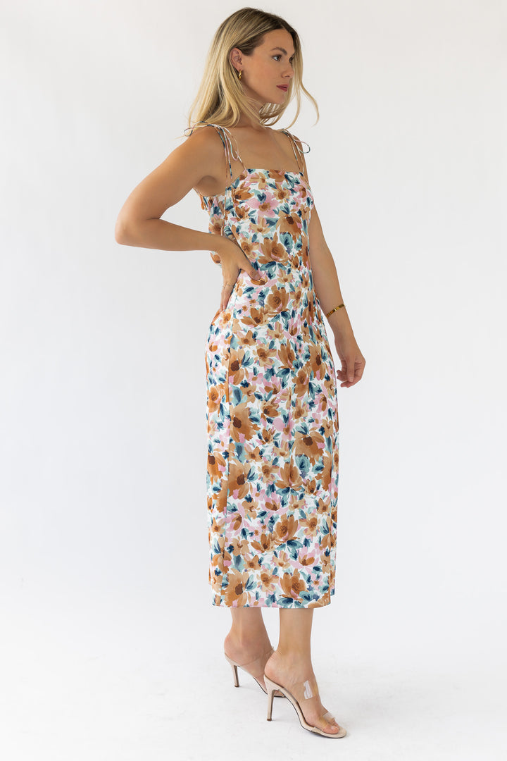 Gemma Floral Cami Cowl Back Dress