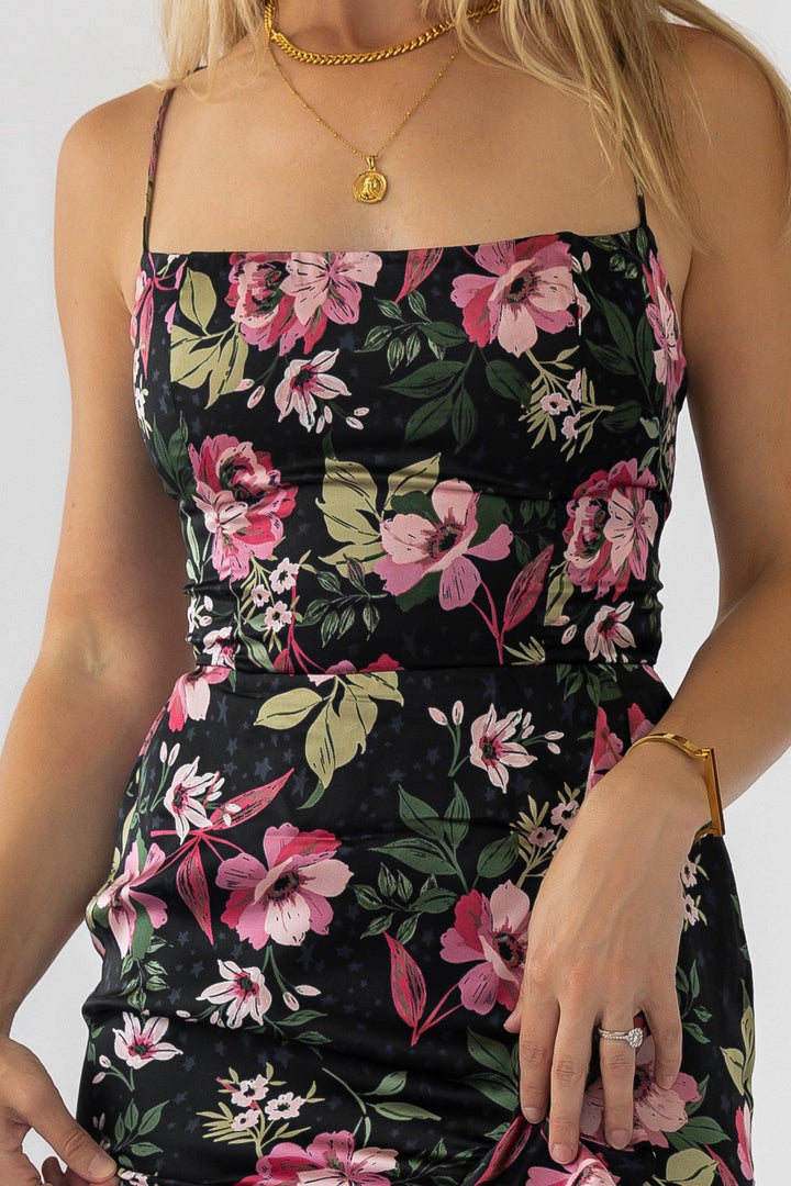 Hathaway Black Floral Maxi Dress - Final Sale