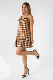 Hudgens Bow Trim Tweed Dress