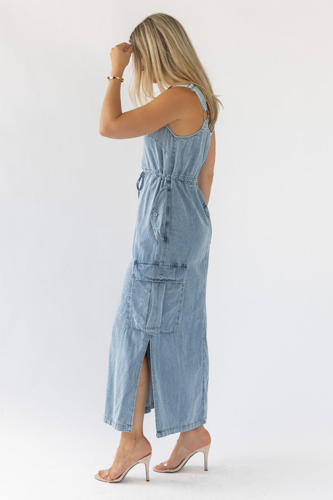 Huxley Blue Denim Midi Dress - Final Sale