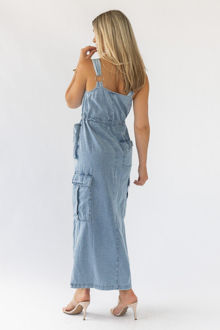 Huxley Blue Denim Midi Dress - Final Sale