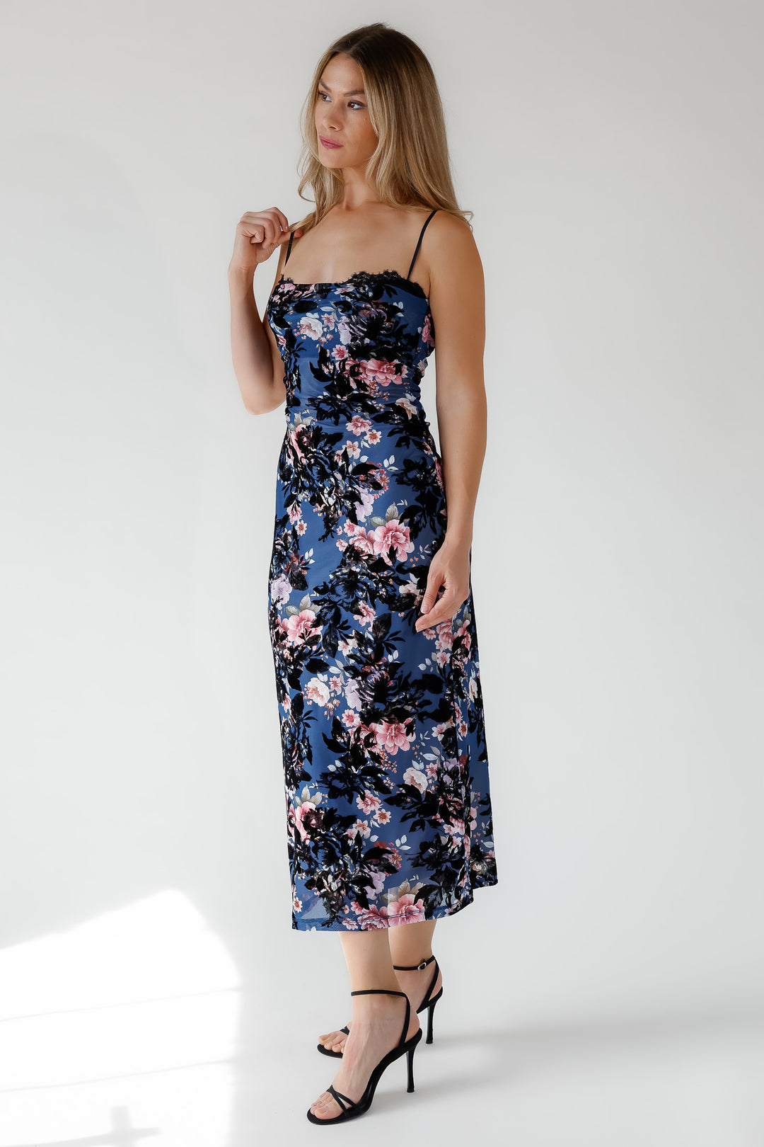 Inez Blue Floral Maxi Dress - Final Sale