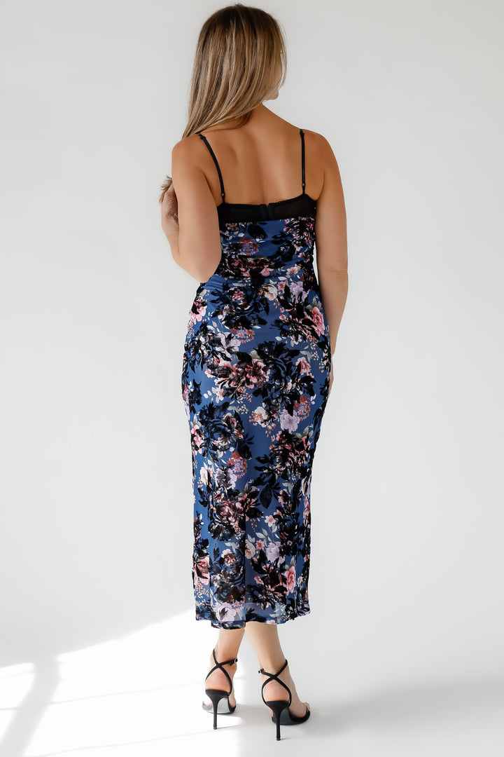 Inez Blue Floral Maxi Dress - Final Sale