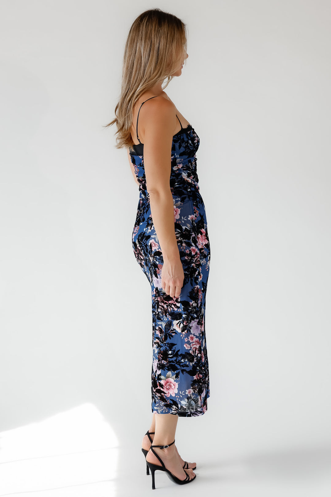 Inez Blue Floral Maxi Dress - Final Sale