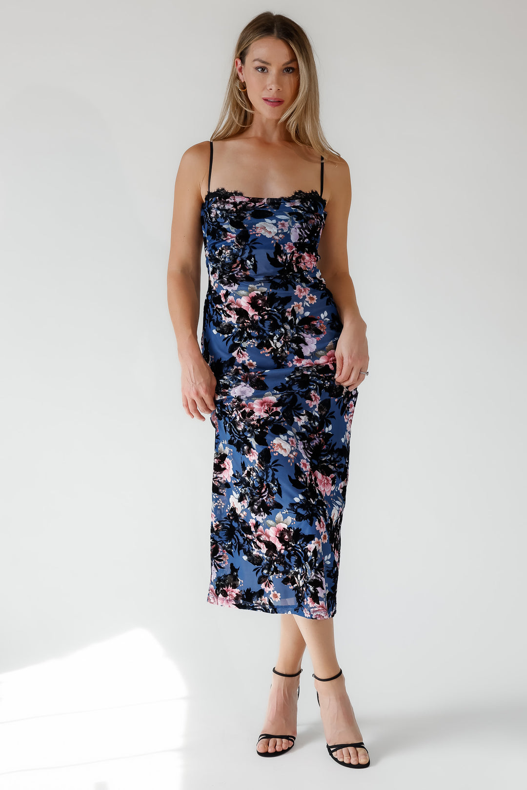 Inez Blue Floral Maxi Dress - Final Sale