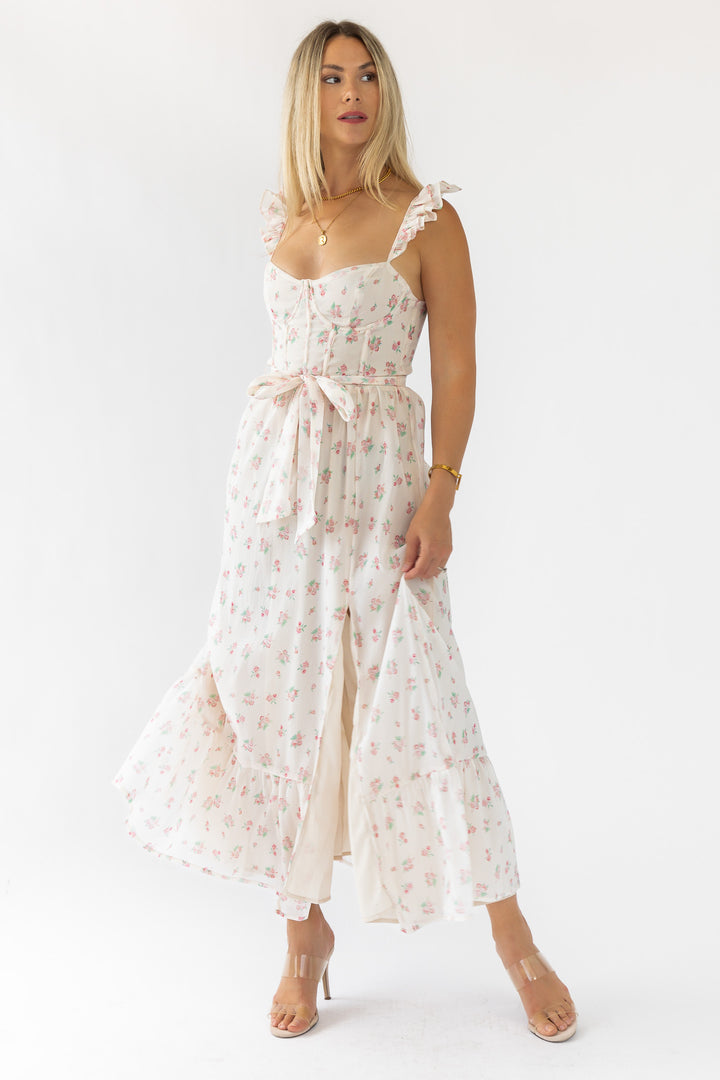 Jesse Blush Floral Corset Dress