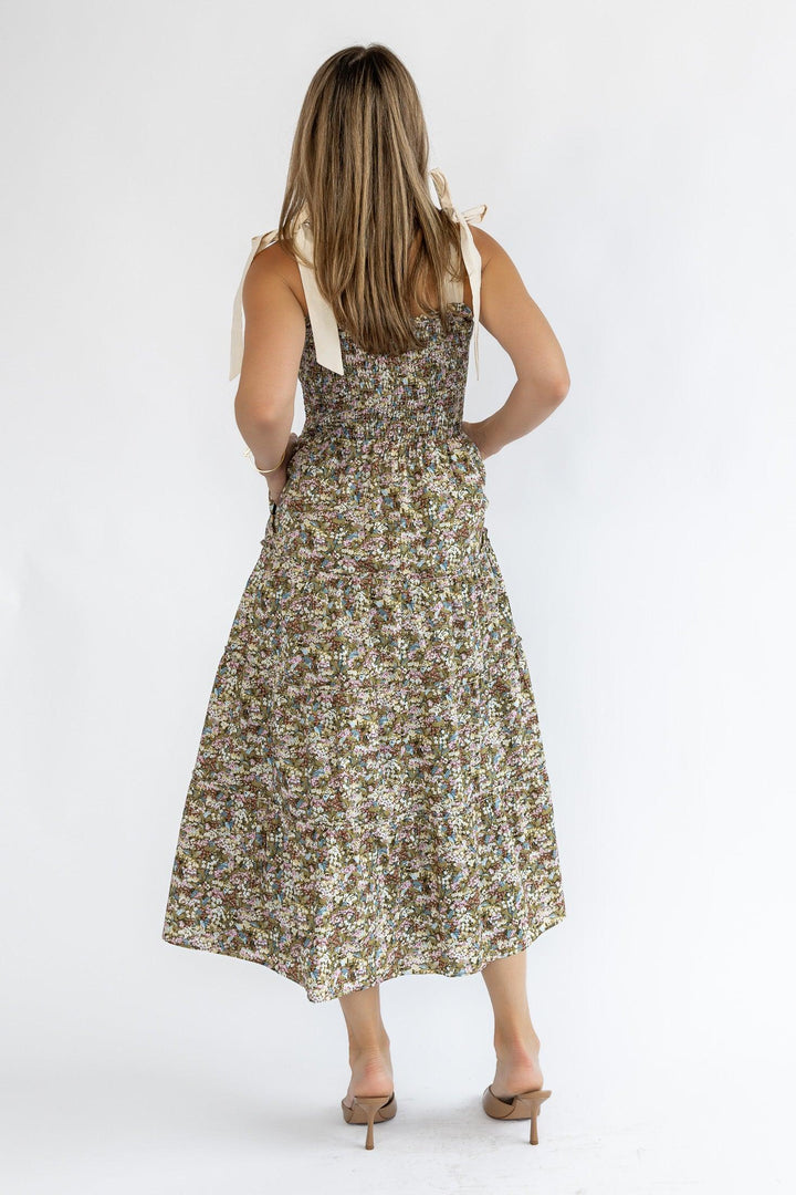 Kelsea Floral Smocked Midi Dress - Final Sale