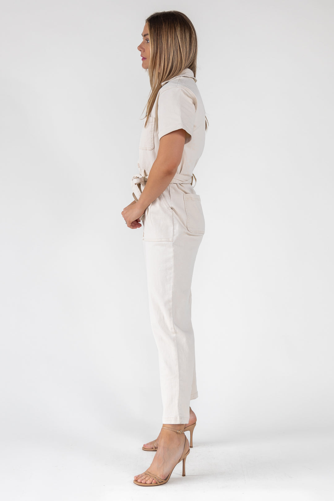 Kendall Cream Washed Jumpsuit