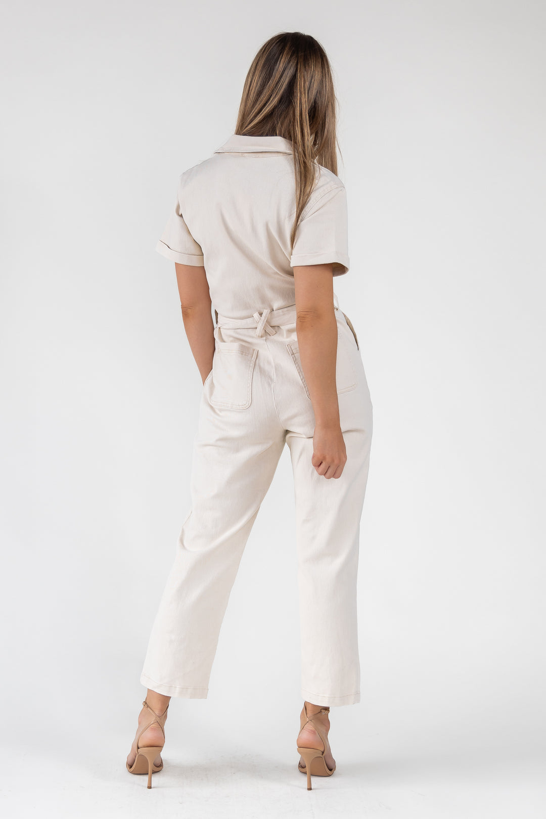 Kendall Cream Washed Jumpsuit