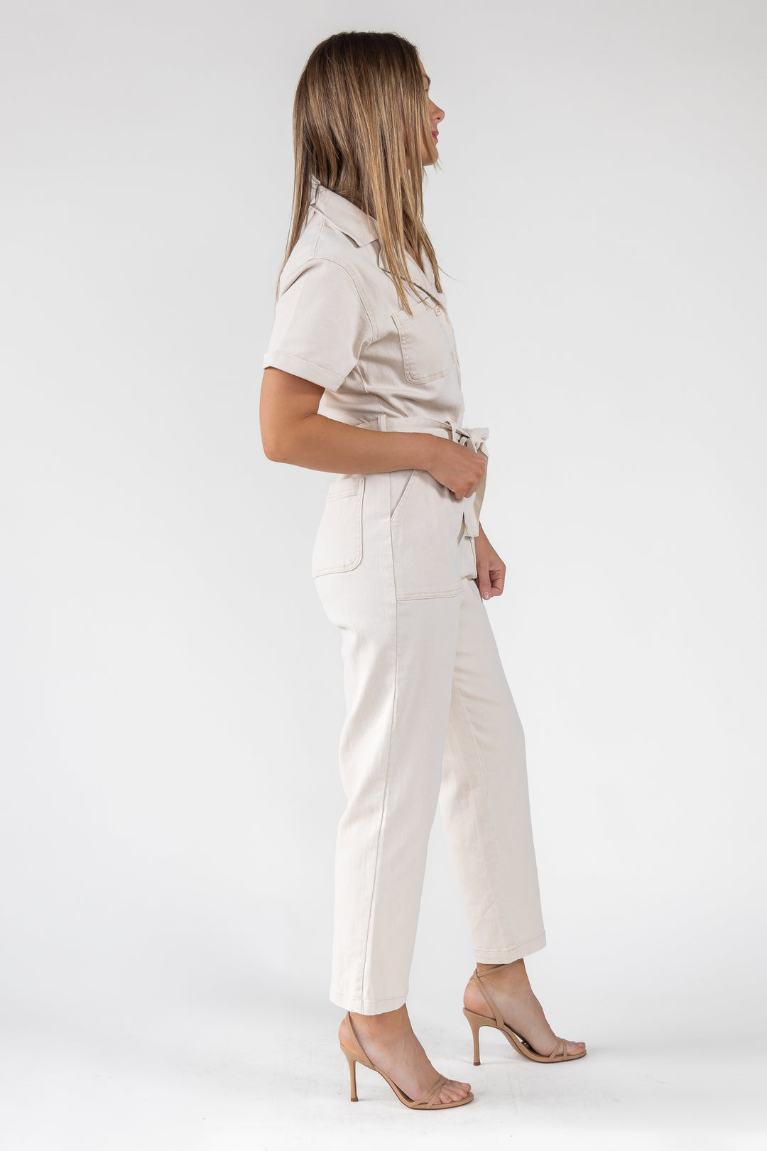 Kendall Cream Washed Jumpsuit