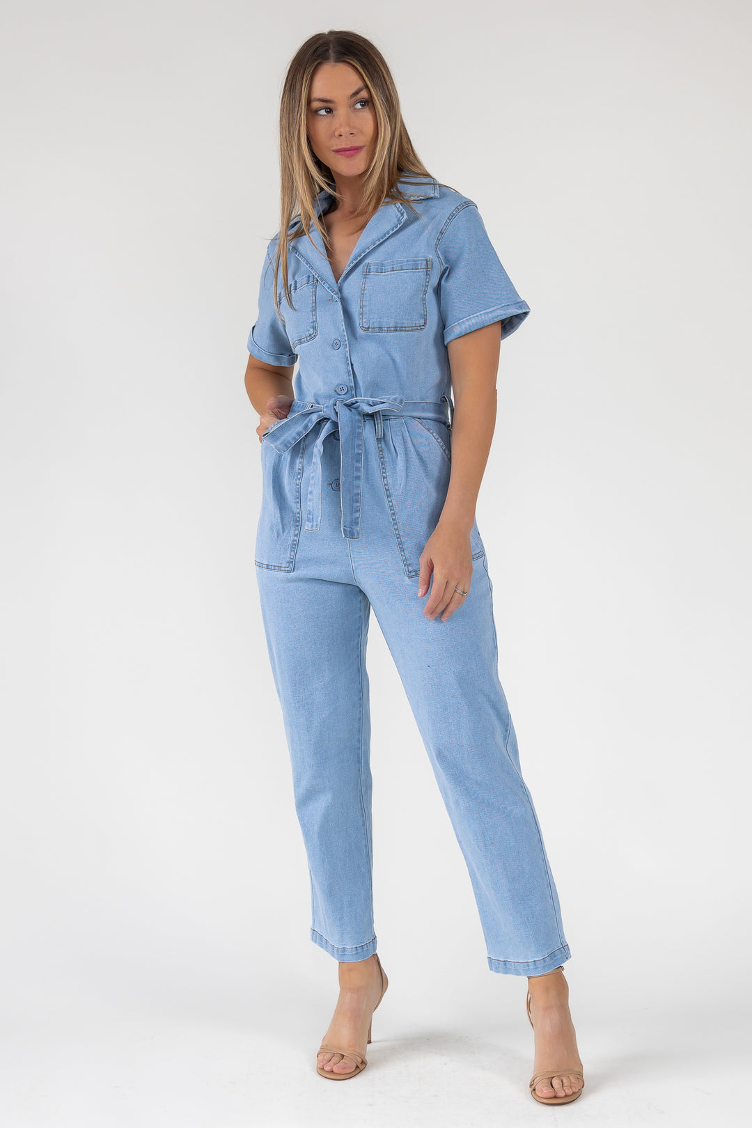 Kendall Denim Washed Jumpsuit