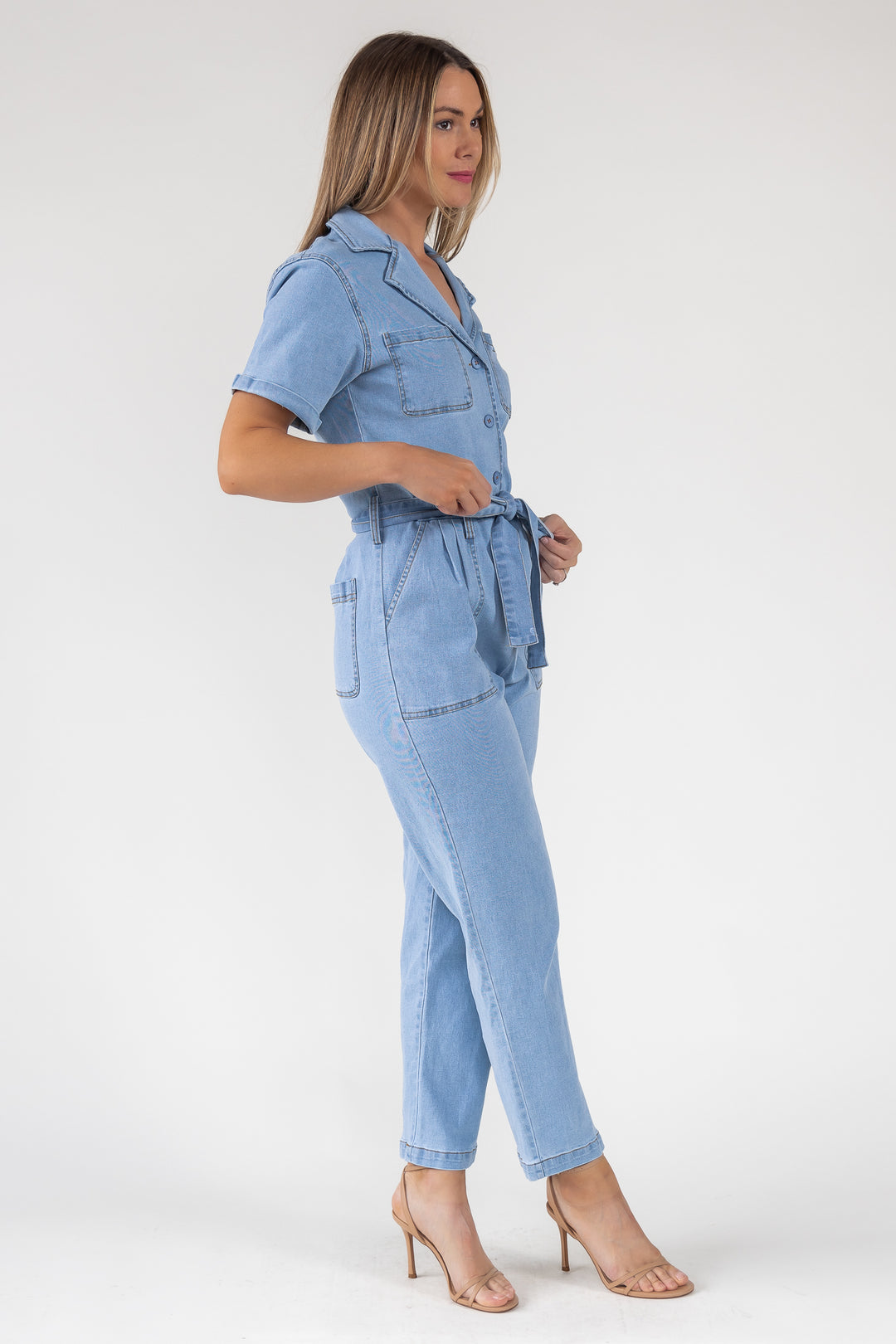 Kendall Denim Washed Jumpsuit