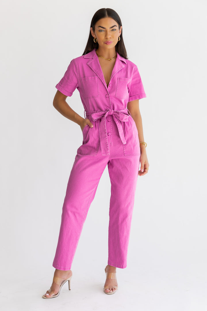 Kendall Pink Washed Jumpsuit