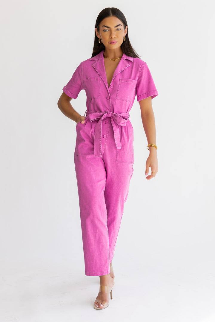 Kendall Pink Washed Jumpsuit