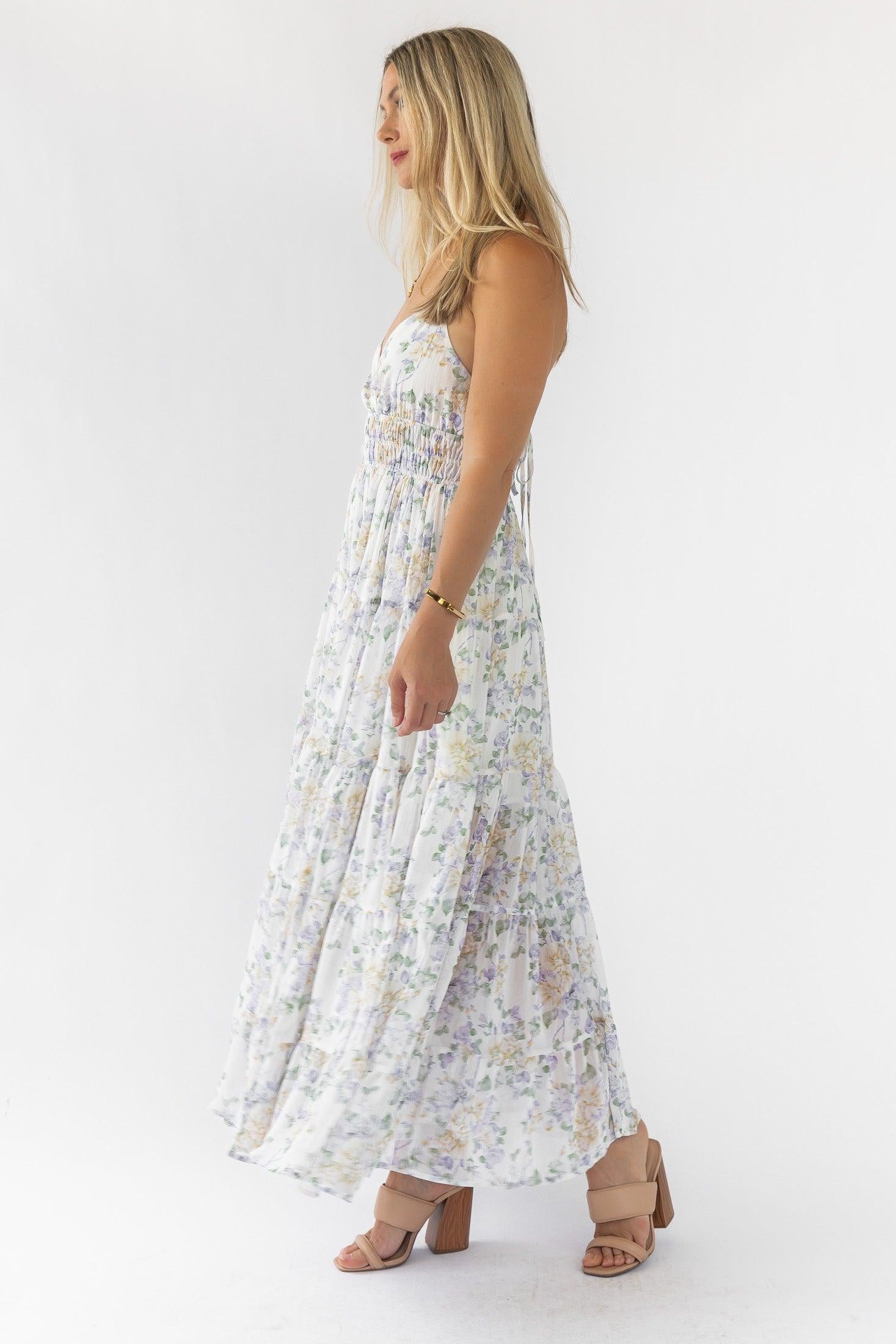 Kinsley Lavender Tiered Maxi Dress - Final Sale