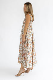 Kirby Floral Ruched Midi Dress