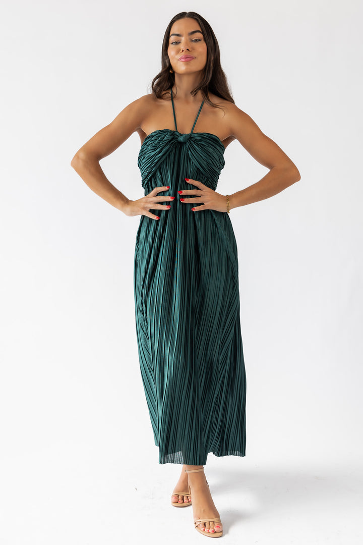 Kleo Emerald Halter Maxi Dress