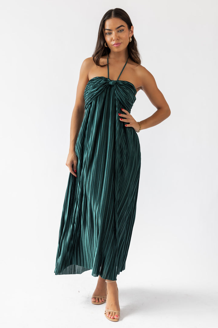 Kleo Emerald Halter Maxi Dress