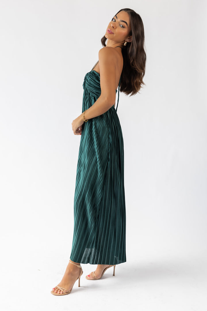 Kleo Emerald Halter Maxi Dress