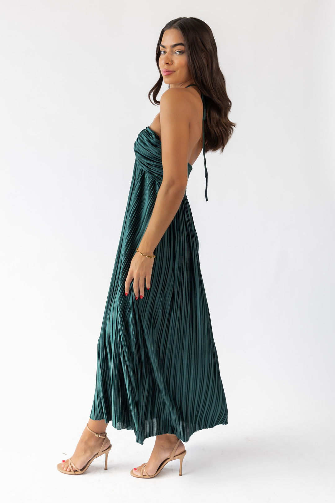 Kleo Emerald Halter Maxi Dress