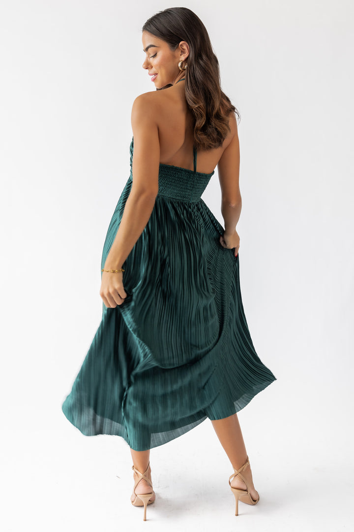 Kleo Emerald Halter Maxi Dress