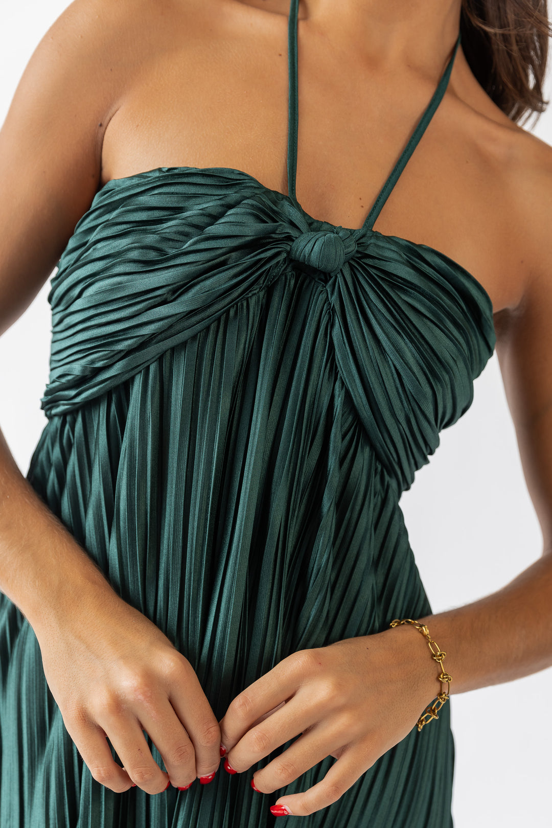 Kleo Emerald Halter Maxi Dress