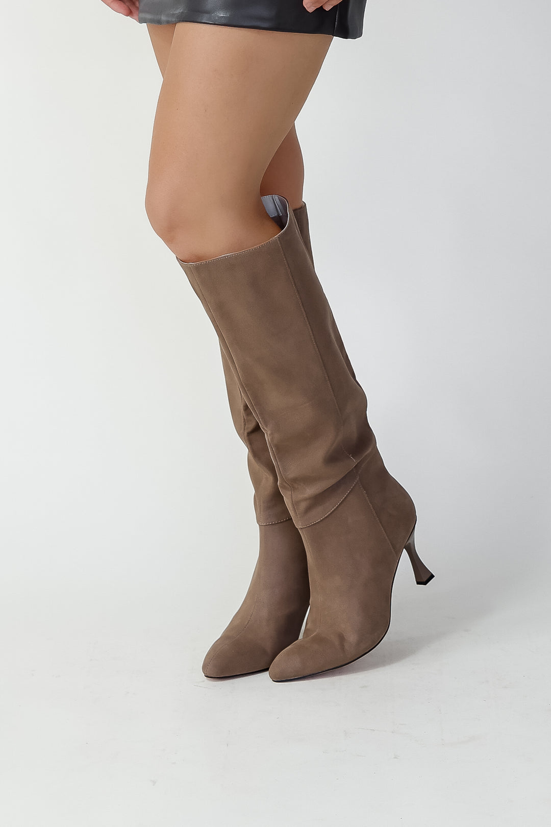 Lexington Taupe Knee High Boot - Final Sale