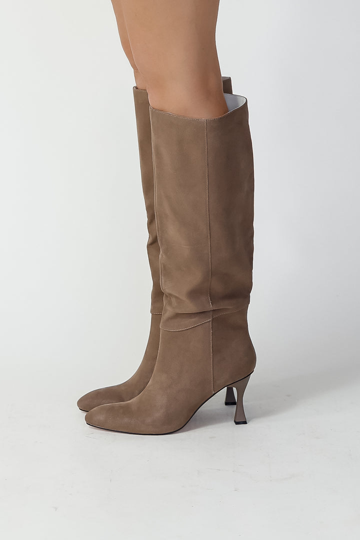 Lexington Taupe Knee High Boot - Final Sale