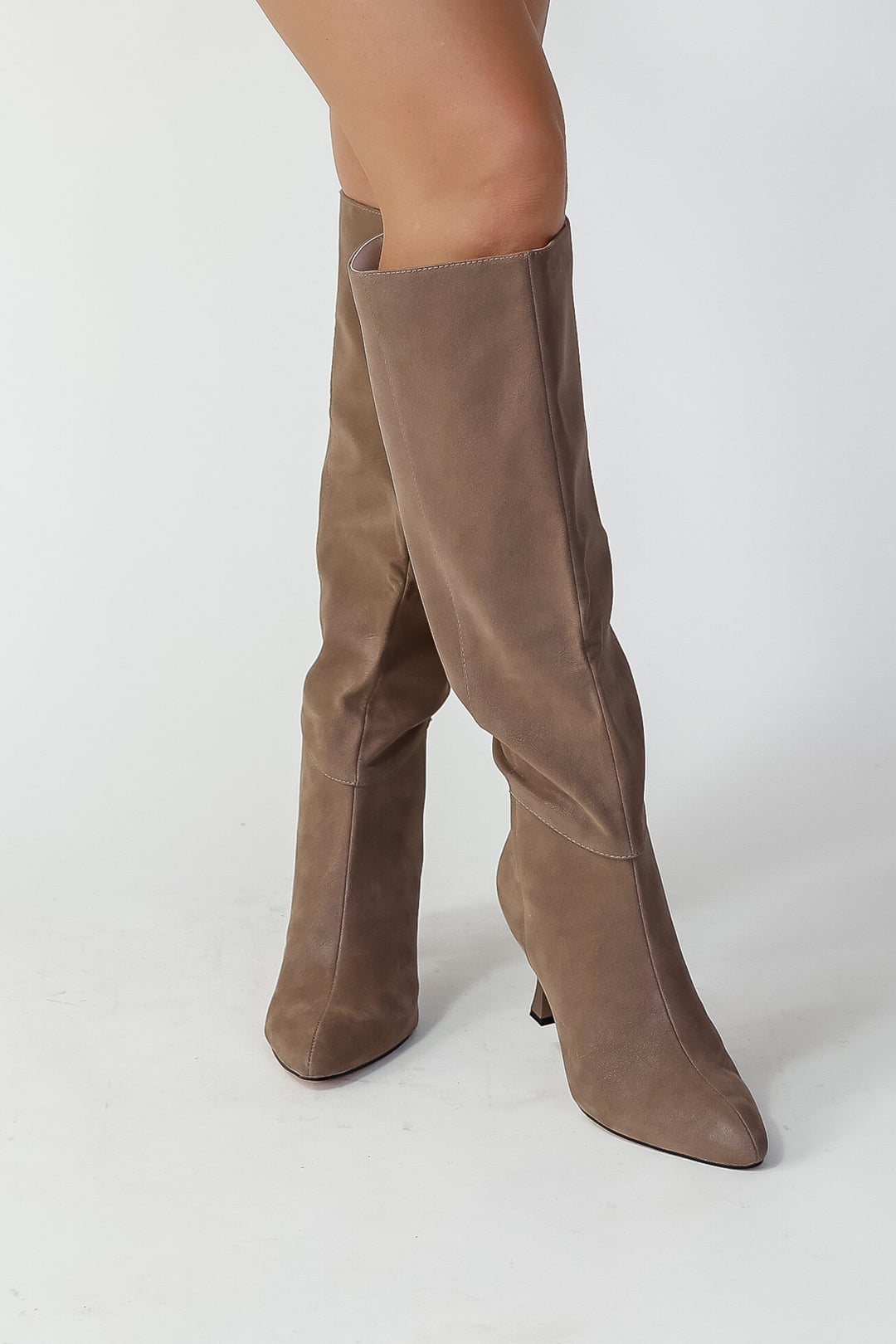 Lexington Taupe Knee High Boot - Final Sale