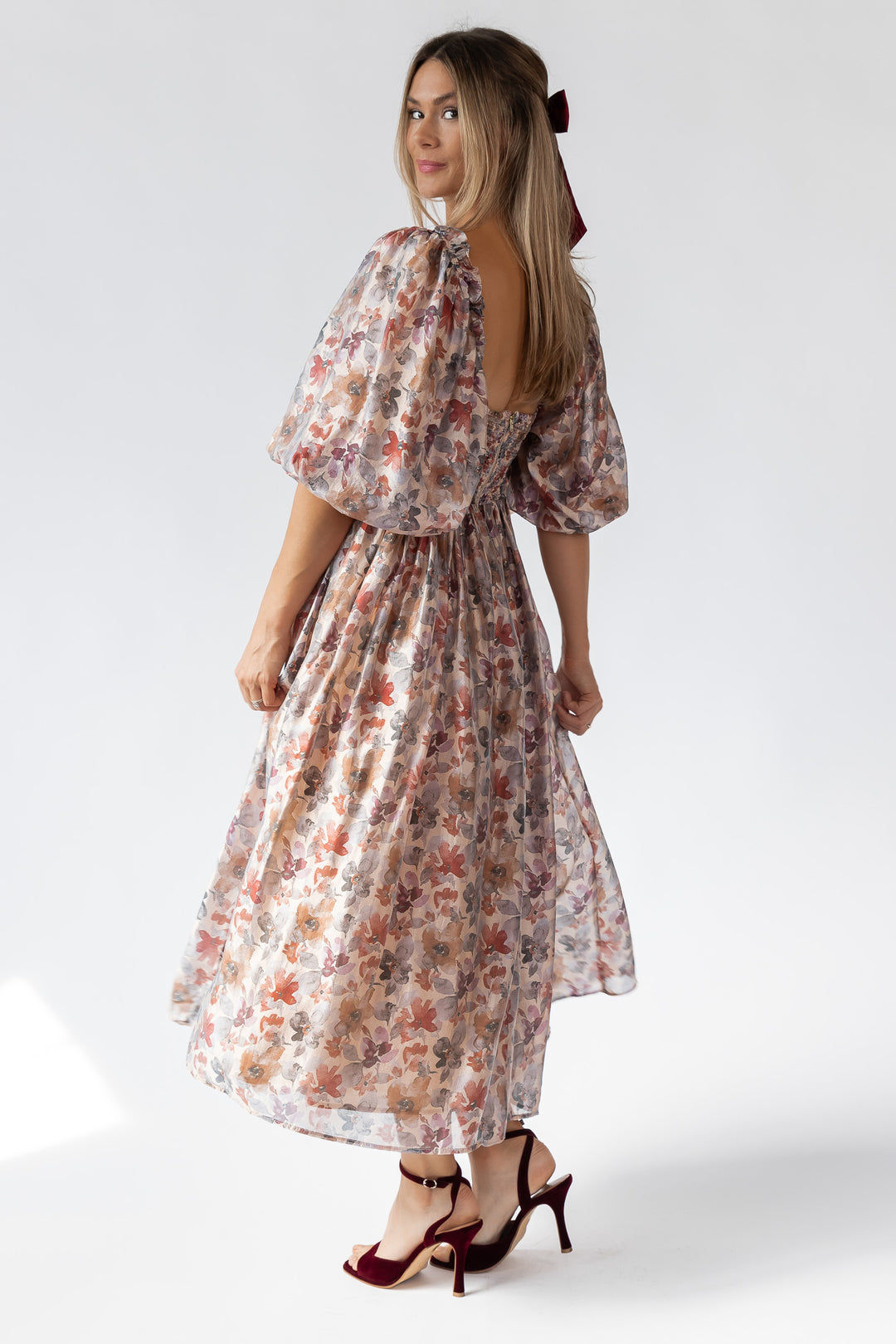 Liliane Floral Smocked Midi Dress - Final Sale